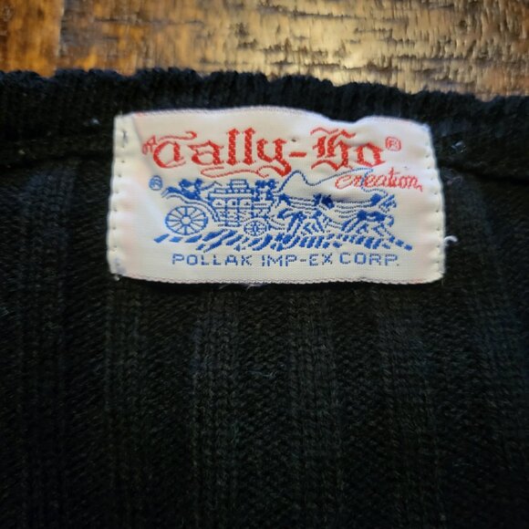 XL Vintage red and black plaid pattern vest  by Tally Ho - Picture 2 of 8